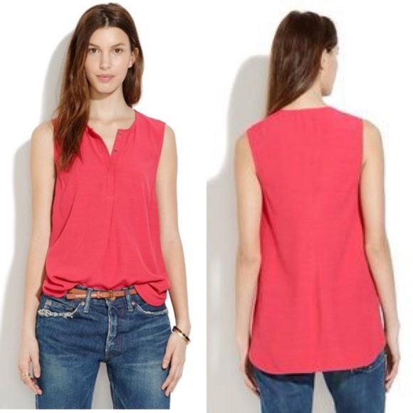 Madewell Novella Sleeveless Blouse in Pink - Picture 6 of 6